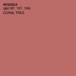 #BB6B68 - Coral Tree Color Image